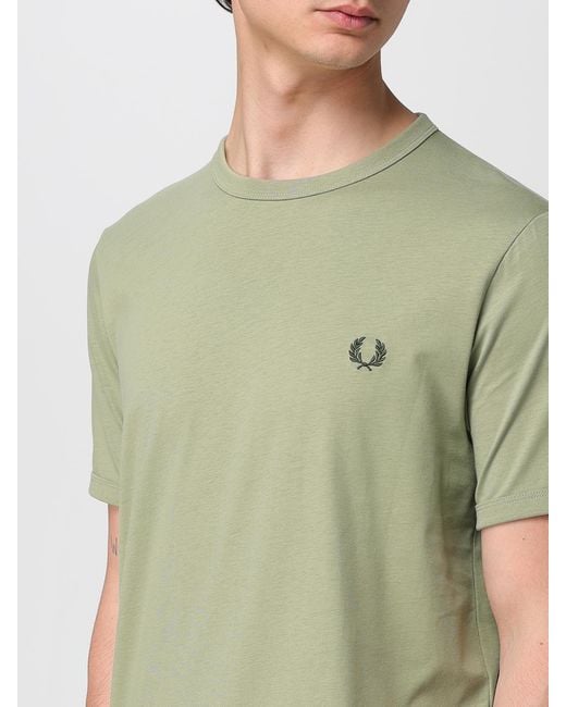 T-Shirt Basic di Fred Perry in Green da Uomo