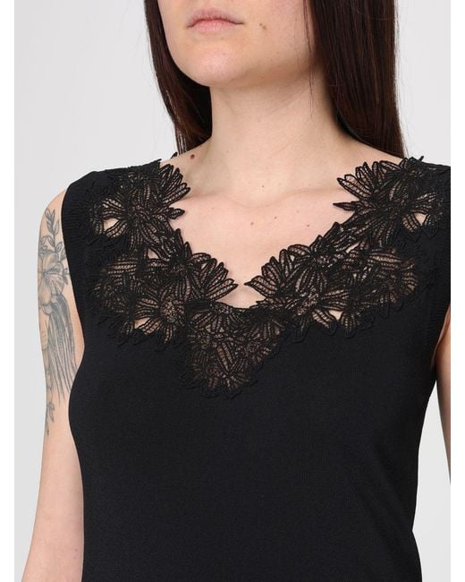 Ermanno Scervino Black Stretch Viscose Sleeveless Top