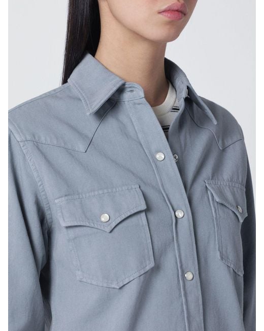 A.P.C. Blue Organic Cotton Shirt