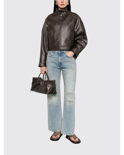 Low Classic Black Faux Leather Jacket