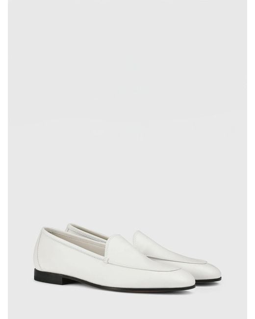 Doucal's White Leather Loafers