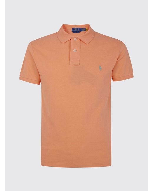 Polo Ralph Lauren Blue Pony Logo Cotton Polo Shirt for men