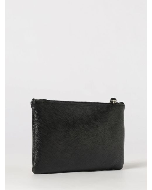 Skytos Black Nata Mini Hammered Leather Pouch With Wrist Strap