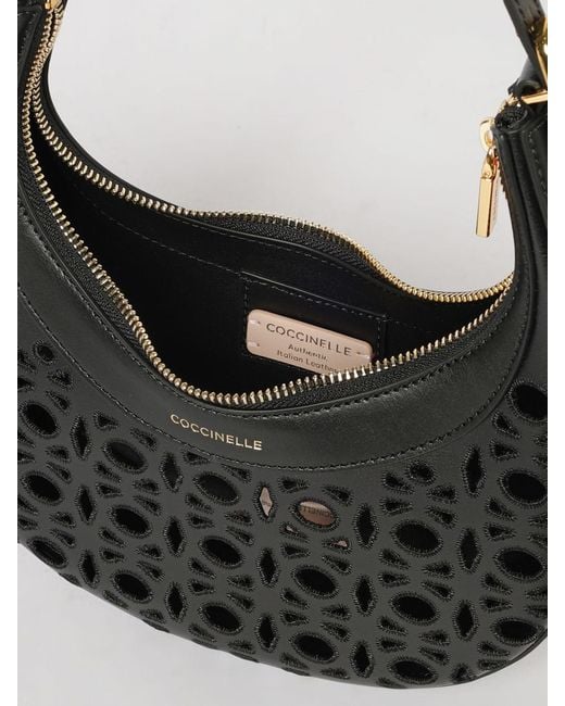 Coccinelle Black Whisper Perforated Leather Bag