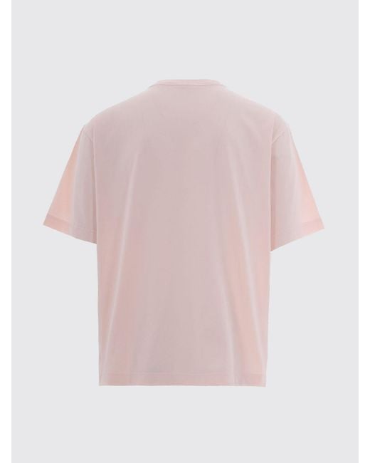 Maison Kitsuné Blue Maison KitsunÉ Cotton T-Shirt With Logo for men