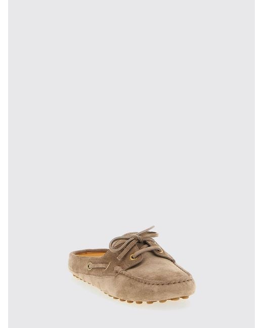 Tod's Brown Gommino Suede Mules