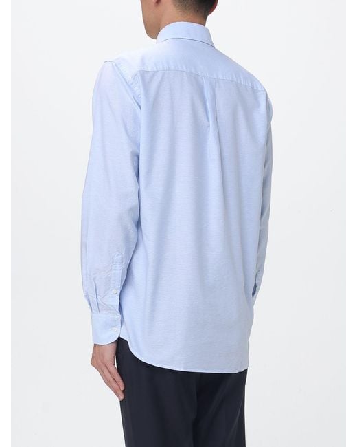 Brooksfield Blue Cotton Poplin Shirt for men