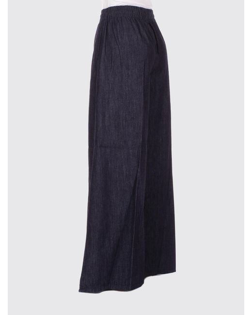 Dondup Blue Marlen Palazzo Cotton Trousers