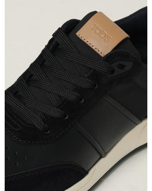 Tod's Black Running Mid Leather And Mesh Sneakers for men