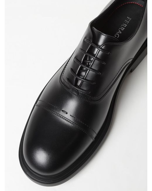 Ferragamo Black Laced Shoes for men