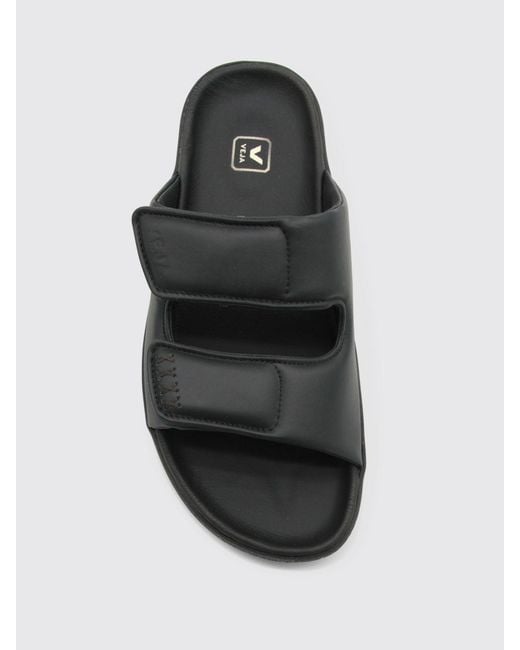 Veja Black Etna O.T. Leather Sandals for men