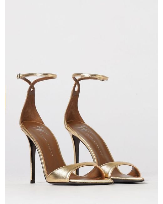 Giuseppe Zanotti Metallic Intriigo Laminated Leather Sandals