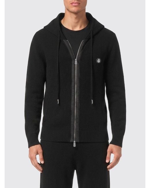 Billionaire Black Cashmere And Wool Blend Hoodie for men