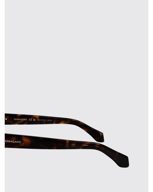 Ferragamo White Oval Cat-Eye Sunglasses