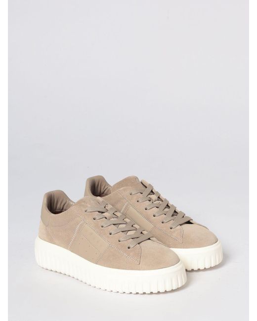 Hogan Natural H-Stripes Suede Sneakers for men