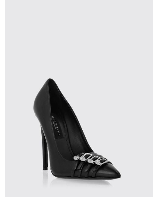 Philipp Plein Black Court Shoes