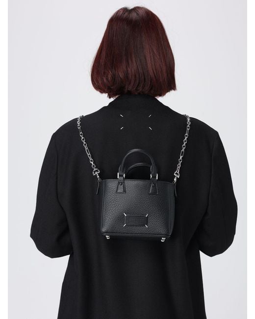 Maison Margiela Black 5Ac Mini Grained Leather Bag