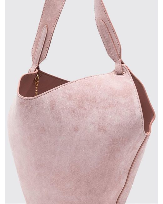 Khaite Pink Lotus Suede Bag