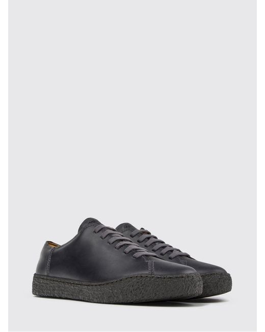 Camper White Peu Terreno Smooth Leather Trainers With Embossed Logo And Rubber Sole for men