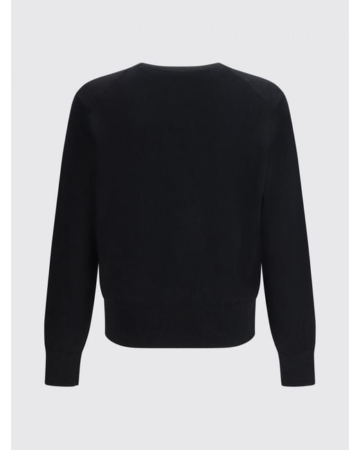 AMI Wollpullover Mit Rundhalsausschnitt Und Logo in Black für Herren