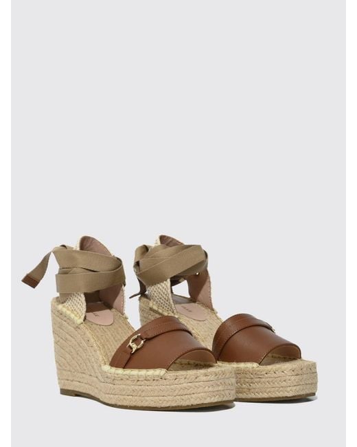 Coccinelle Natural Leather And Jute Espadrilles