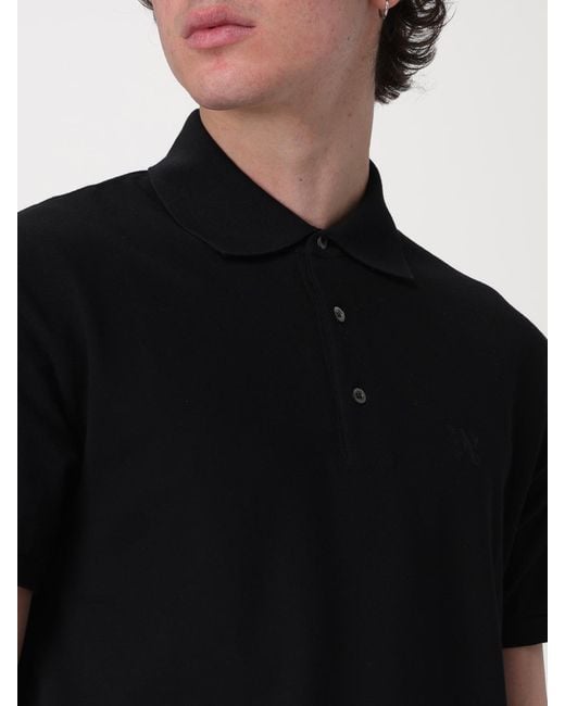 Palm Angels Black Classic Pique Polo Shirt for men