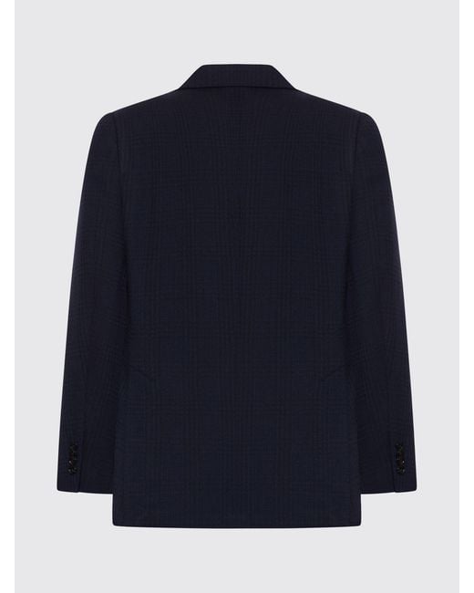 Lardini Blue Single-Breasted Wool Blend Blazer for men