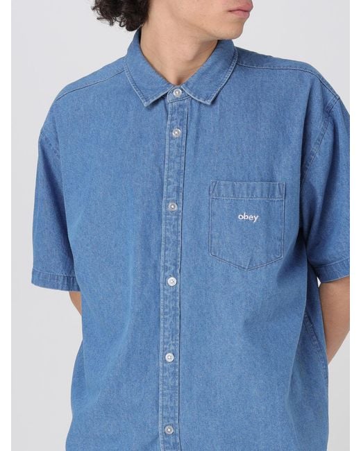 Obey Blue Shirt for men