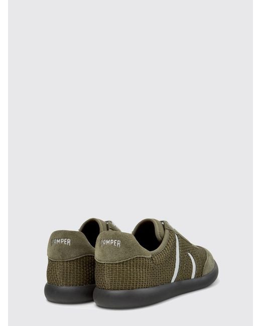 Camper Green Pelotas Soller Lyocell Tencel And Suede Sneakers for men