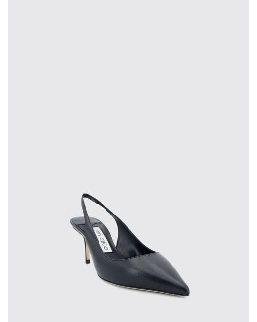 Jimmy Choo Black Love Smooth Calfskin Slingback Pumps With Mid-Heel