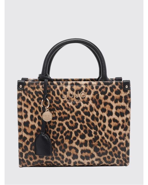 Liu Jo Brown Ridhi Small Animal Print Faux Leather Bag