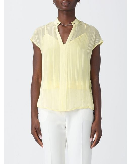 Liu Jo Natural Viscose Blouse With Jewel Detail