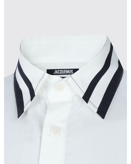 Jacquemus Gray Cotton Shirt With Graphic Print for men