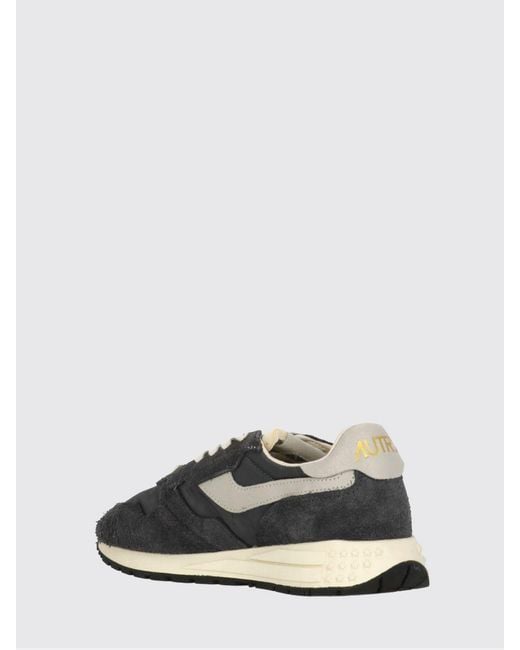 Autry White Reelwind Suede And Nylon Sneakers