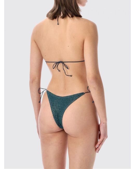 Oseree Blue Lurex Jersey Bikini