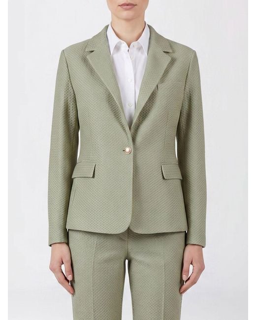 Circolo 1901 Green Single Breasted Cotton Blazer