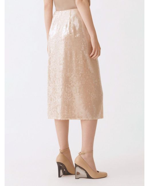 Fabiana Filippi Pink Sequin Wrap Skirt