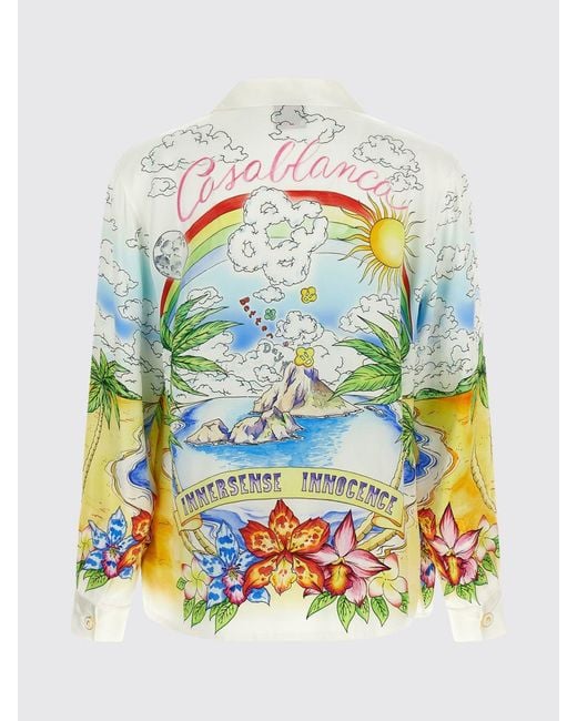 Casablanca Multicolor The Cosmic Eden Printed Linen Shirt for men