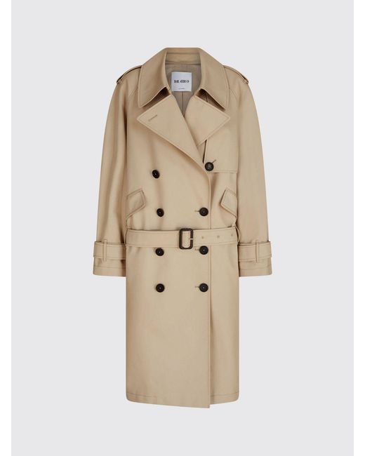 The Attico Natural Double-Breasted Cotton Trench Coat