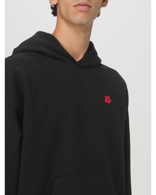 Felpa Con Cappuccio Fiore di KENZO in Black da Uomo