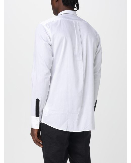 Karl Lagerfeld White Cotton Shirt With Tie for men