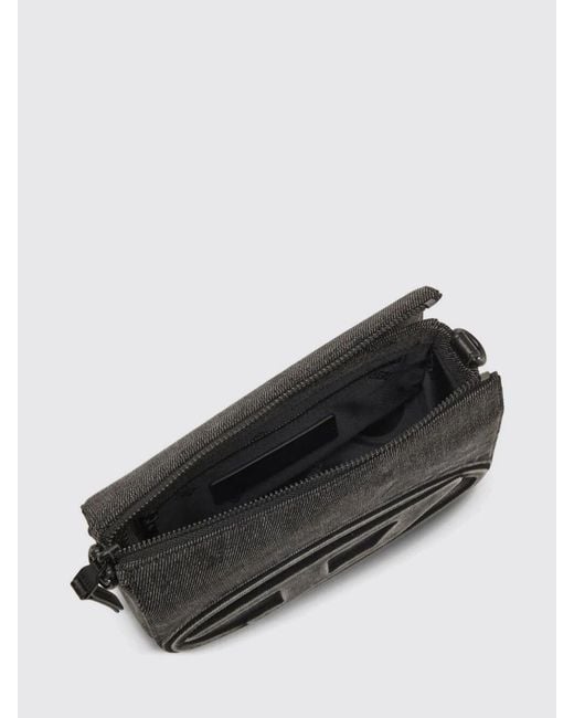 DIESEL Gray 1Dr Washed Denim Bag for men
