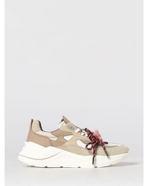 Date Natural Suede And Linen Fuga Sneakers