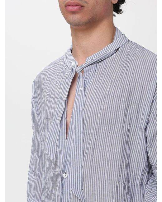 DSquared² Gray Striped Linen Casual Shirt for men