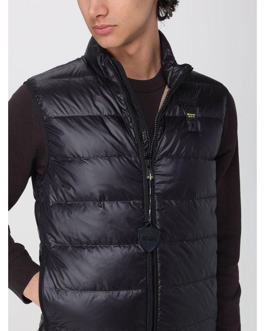 Chaleco Acolchado De Nailon Blauer de hombre de color Blue