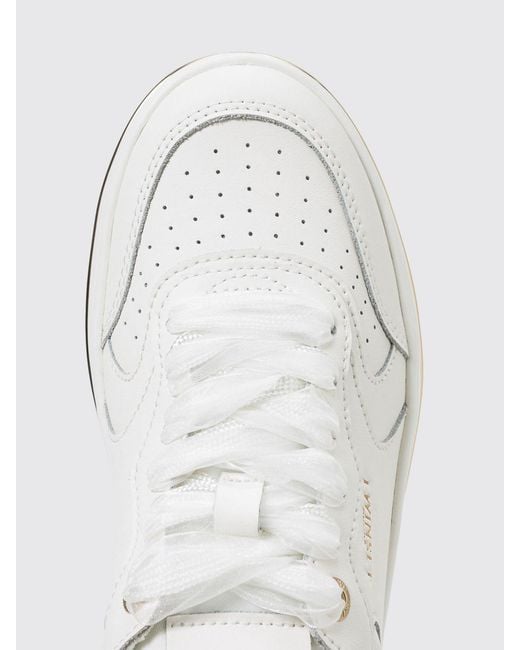 Twinset White Flatform Leather Sneakers