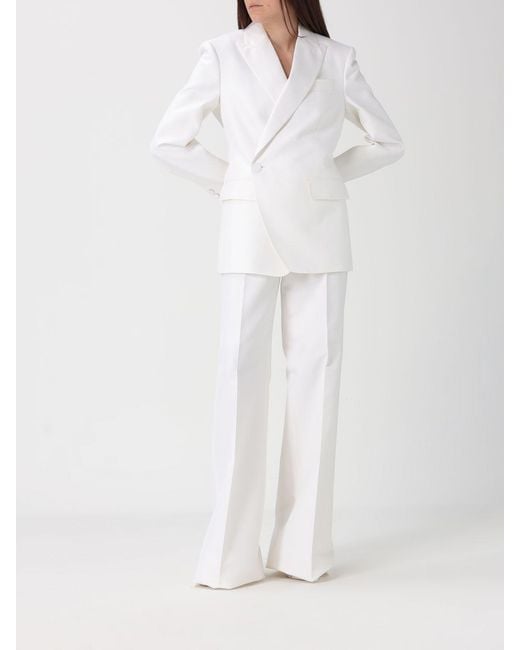 DSquared² White Single-Breasted Cotton Blend Suit