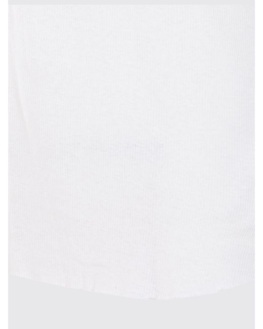 Thom Krom White Basic Cotton And Linen Tank Top for men