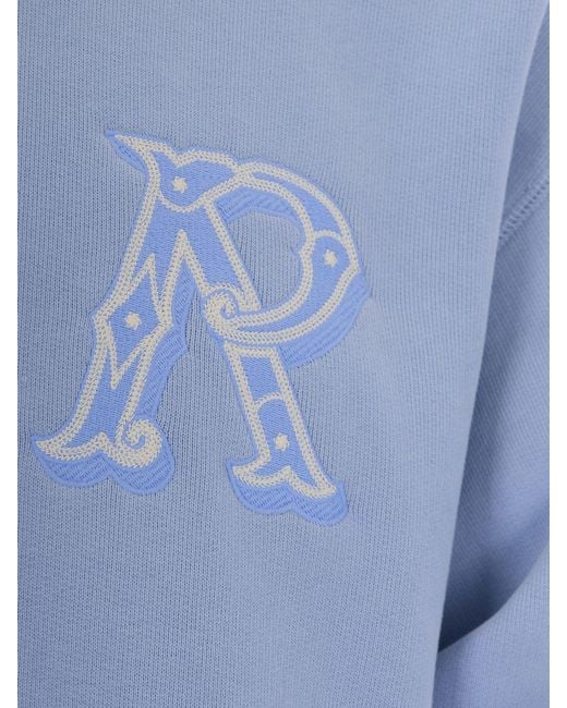 Represent Blue Cotton Hoodie for men