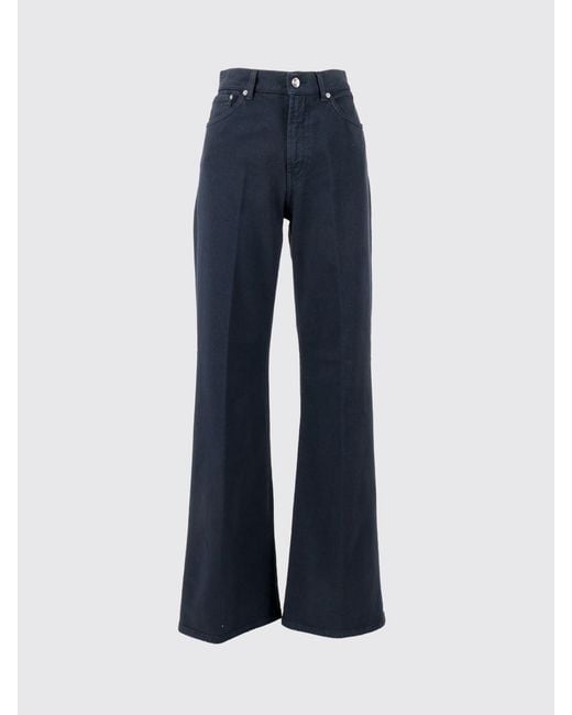 Dondup Blue Wide Leg Stretch Denim Jeans